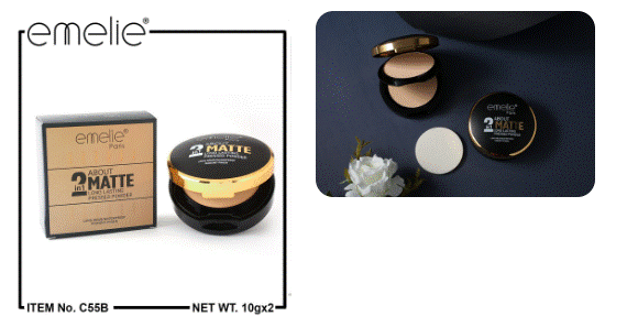 EMELIE 2 IN 1 MATTE PRESSED POWDER