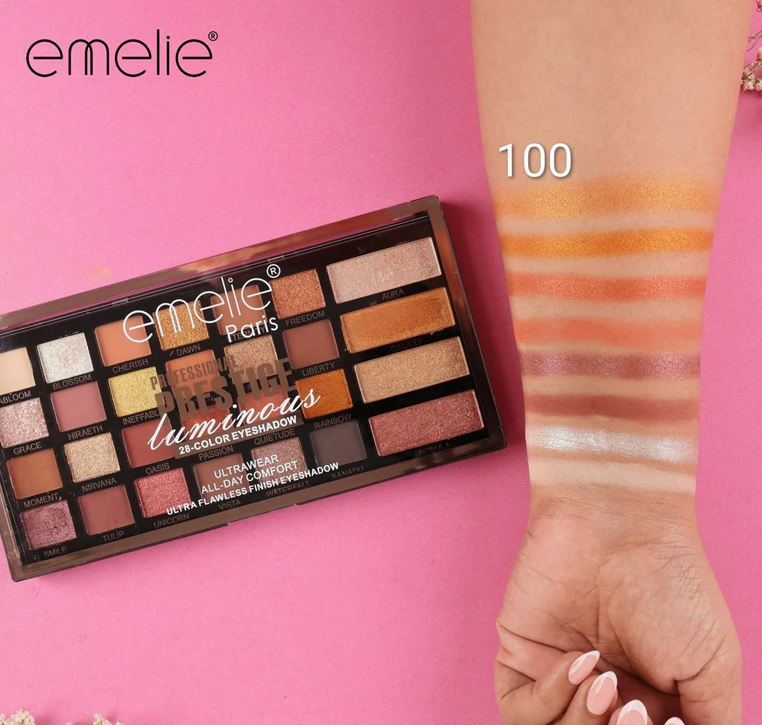 EMELIE PRO PRESTIGE LUMINOUS 28 COLOR EYESHADOW ULTRA WEAR