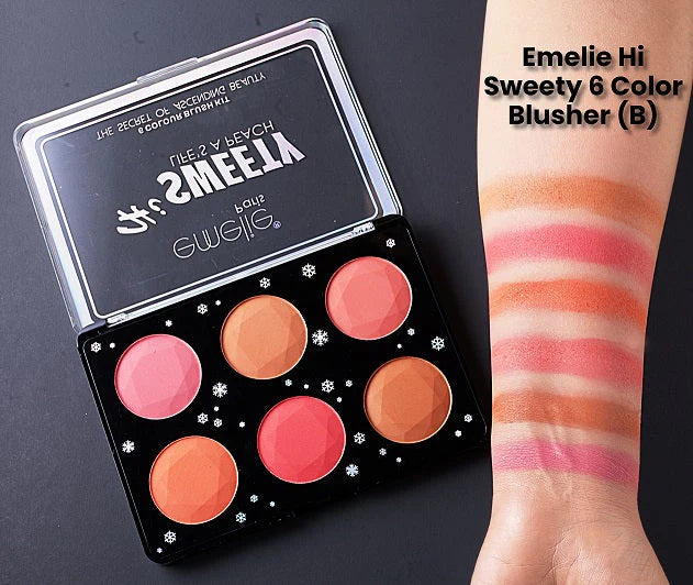 EMELIE 6- COLOR BLUSH KIT - FLOWERS MAKEUP PROFESSIONAL