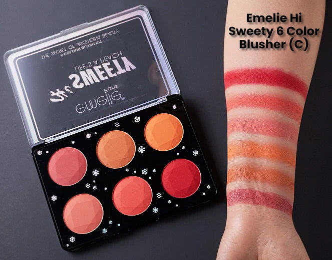 EMELIE 6- COLOR BLUSH KIT - FLOWERS MAKEUP PROFESSIONAL