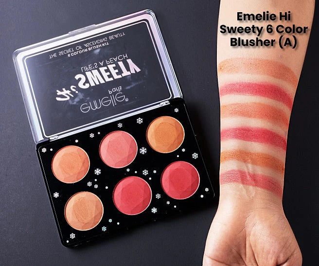 EMELIE 6- COLOR BLUSH KIT - FLOWERS MAKEUP PROFESSIONAL
