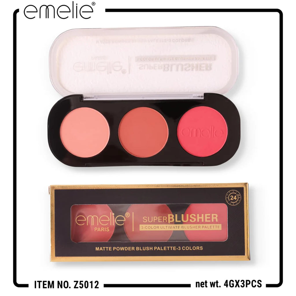 EMELIE SUPER BLUSHER 3- COLOR ULTIMATE BLUSHER PALETTE