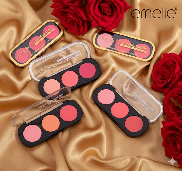 EMELIE SUPER BLUSHER 3- COLOR ULTIMATE BLUSHER PALETTE