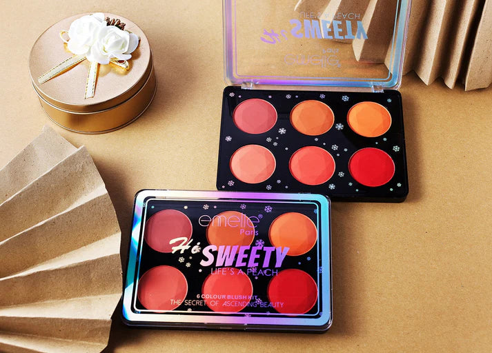 EMELIE 6- COLOR BLUSH KIT - FLOWERS MAKEUP PROFESSIONAL