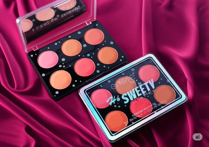 EMELIE 6- COLOR BLUSH KIT - FLOWERS MAKEUP PROFESSIONAL