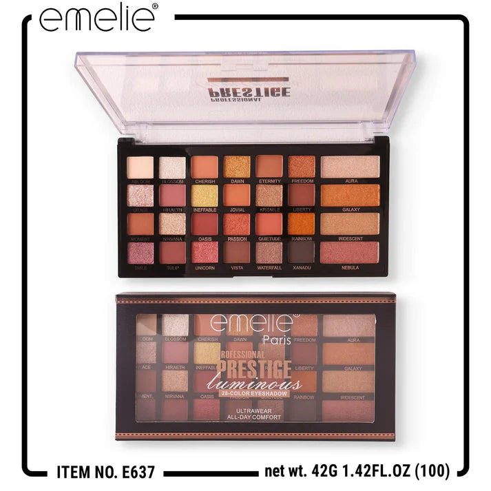 EMELIE PRO PRESTIGE LUMINOUS 28 COLOR EYESHADOW ULTRA WEAR